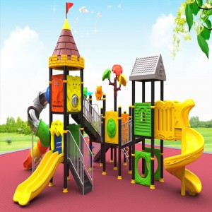 outdoor playground equipment with children slide kids toys house game